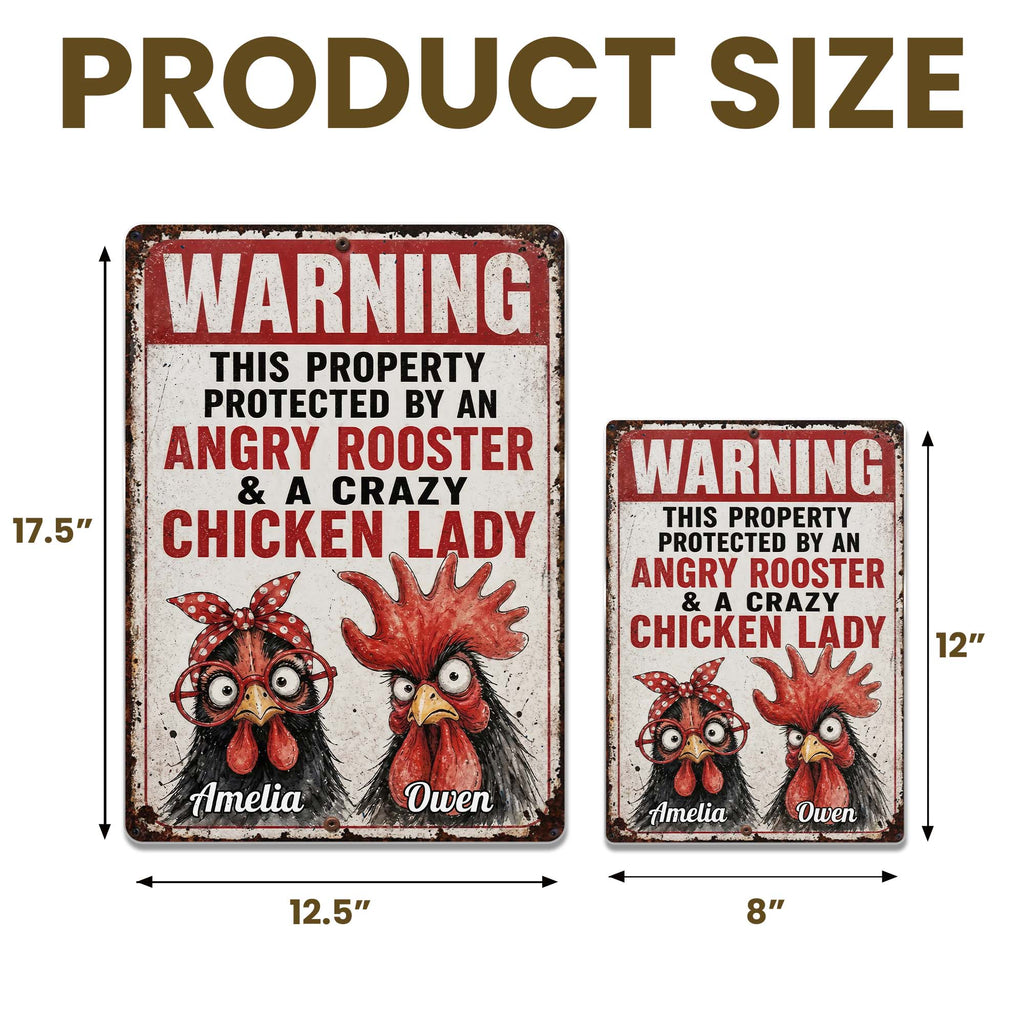 Personalized Metal Farm Sign Unique Gift for Chicken Lovers Metal Sign GradoCreations
