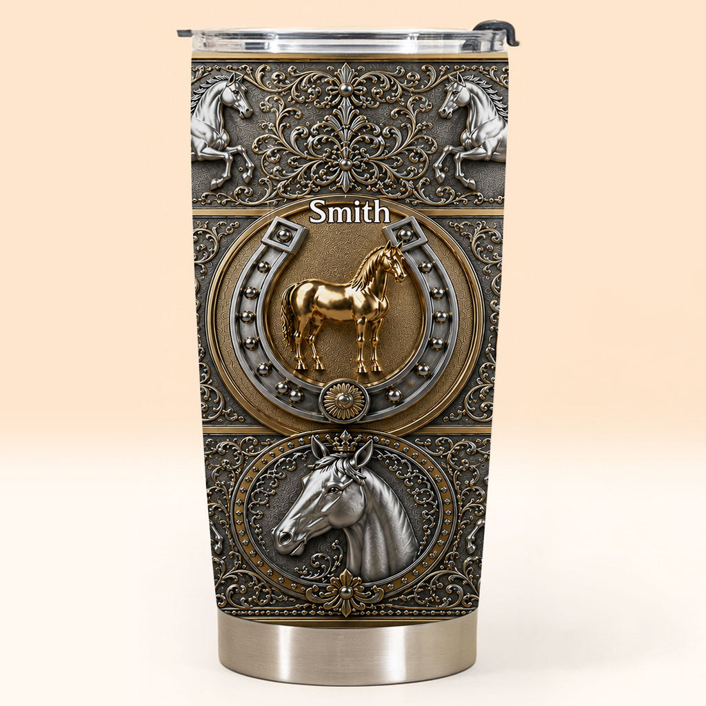 Personalized Horse Lover Tumbler Custom Name 20oz/30oz Gift for Dad Tumbler GradoCreations