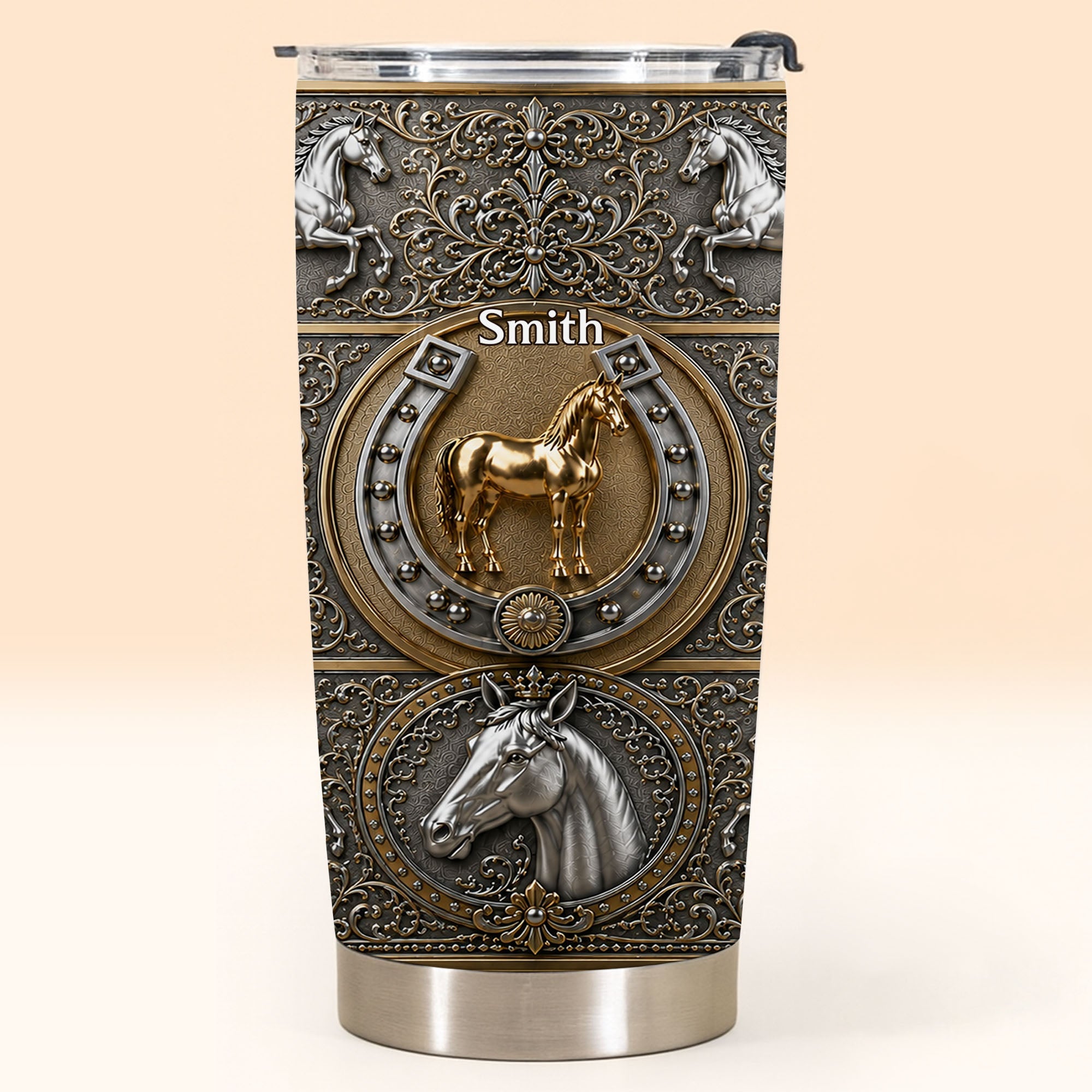 Personalized Horse Lover Tumbler Custom Name 20oz/30oz Gift for Dad Tumbler GradoCreations