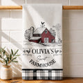 Personalized Farmhouse Kitchen Towel Custom Name Rooster Gift Kitchen Towel GradoCreations