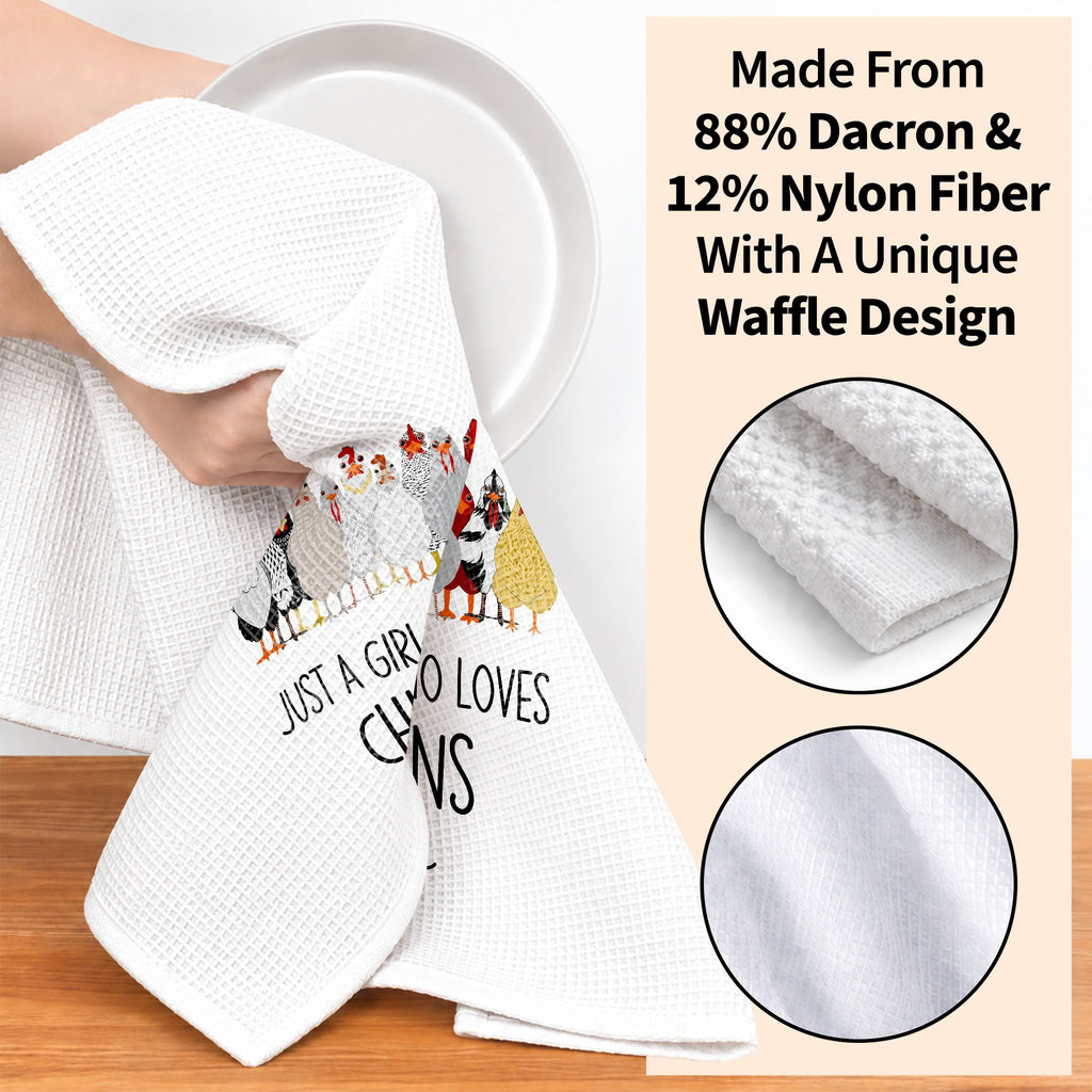 Personalized Kitchen Towel Custom Chickens Gift for Farm Lovers