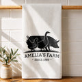 Personalized Farm Animal Kitchen Towel Custom Name Gift for Family Kitchen Towel GradoCreations