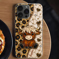 Personalized Clear Phone Case Cute Highland Cow Gift for Farm Lovers