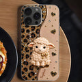 Personalized Cute Sheep Clear Phone Case Custom Name Gift