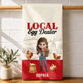 Personalized Kitchen Towel Custom Name Chicken Lover Gift Kitchen Towel GradoCreations