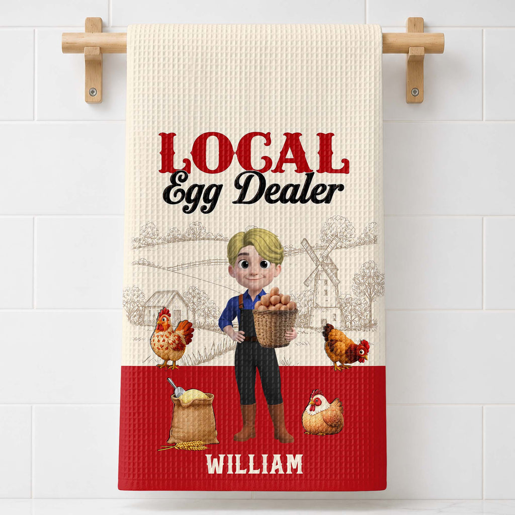 Personalized Kitchen Towel Custom Name Chicken Lover Gift Kitchen Towel GradoCreations