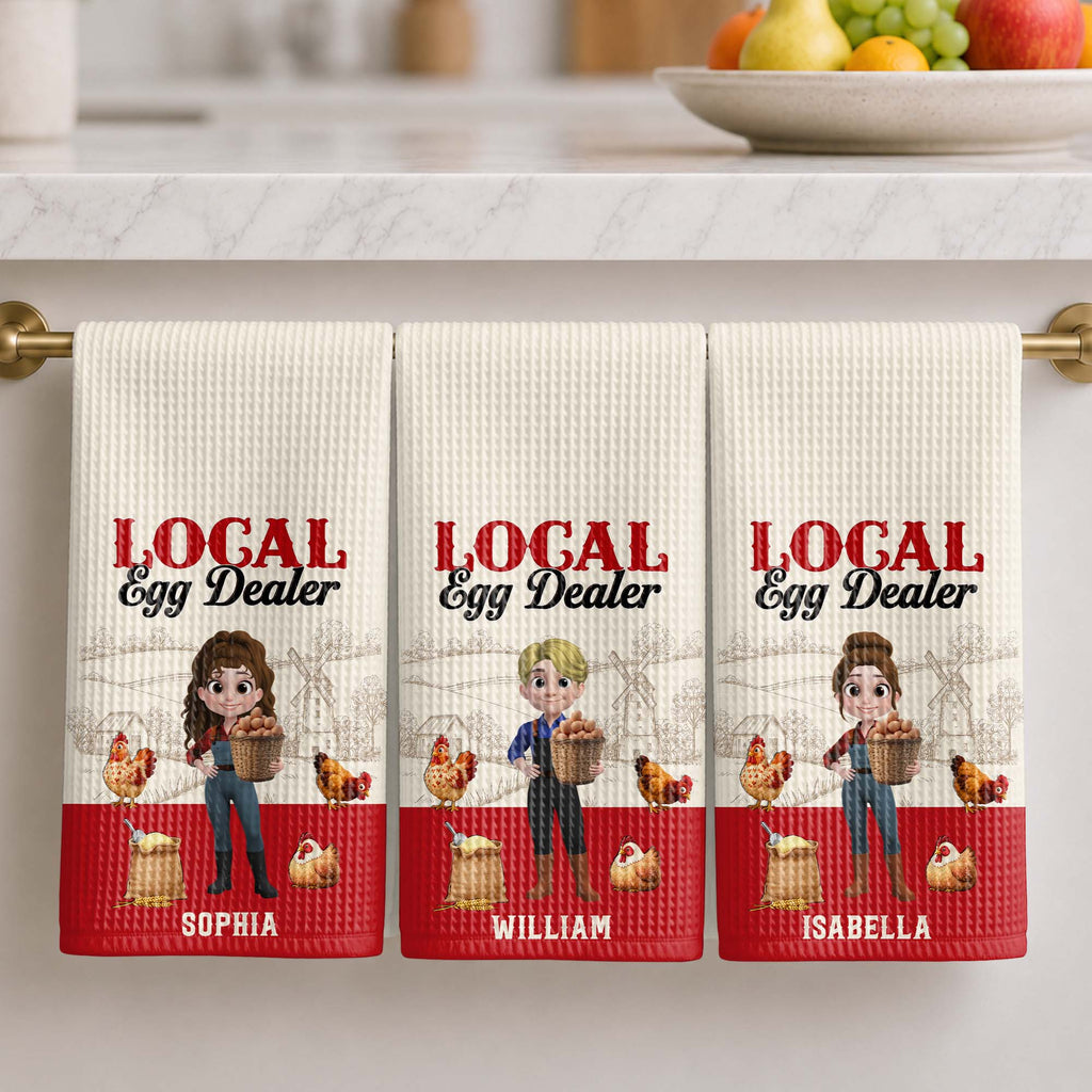 Personalized Kitchen Towel Custom Name Chicken Lover Gift Kitchen Towel GradoCreations