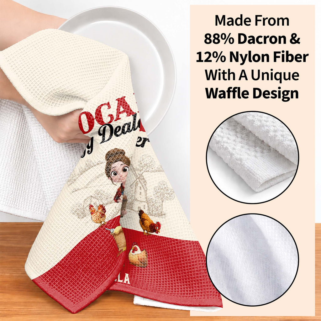 Personalized Kitchen Towel Custom Name Chicken Lover Gift Kitchen Towel GradoCreations
