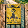 Personalized Metal Sign Crazy Chicken Lady Gift for Farmers Metal Sign GradoCreations