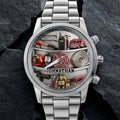Personalized Fire Truck Men's Watch Custom Name Gift for Dad Men's Watch GradoCreations