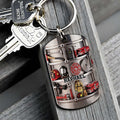Personalized Firefighter Stainless Steel Keychain Gift for Dad Stainless Steel Keychain GradoCreations