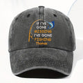 Personalized Washed Denim Fishing Cap Custom Name Gift for Dad Washed Denim Cap GradoCreations