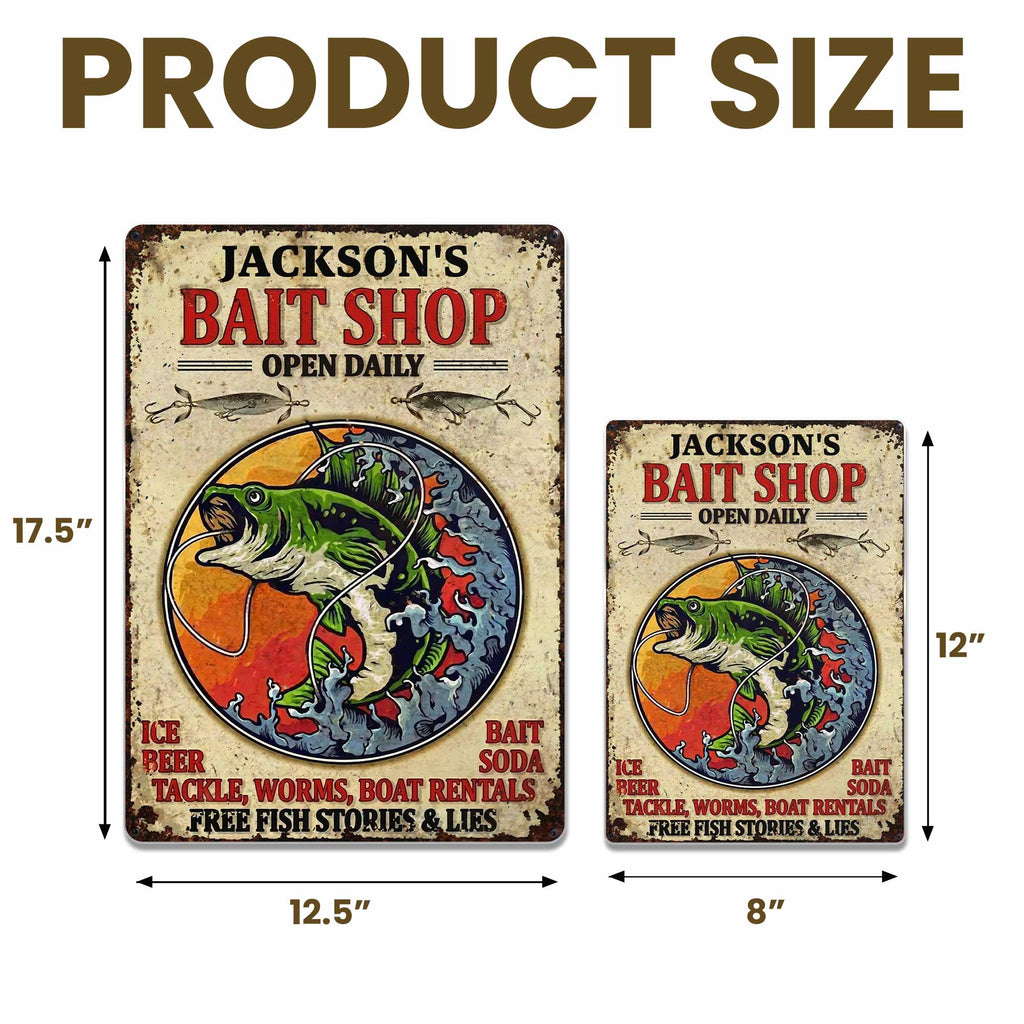 Personalized Metal Sign Custom Name Bass Fishing Gift Idea Metal Sign GradoCreations
