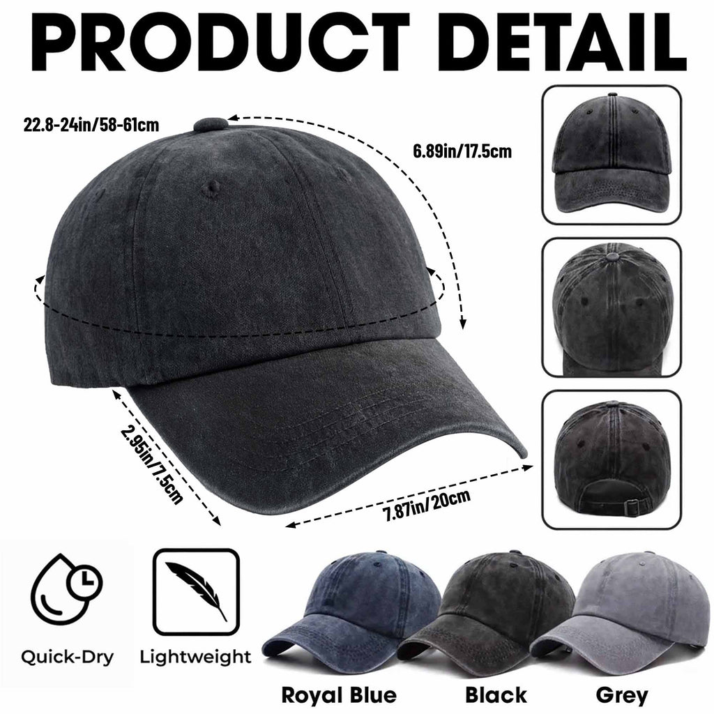 Personalized Fishing Cap Custom Name Denim Gift for Dad Washed Denim Cap GradoCreations