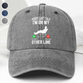 Personalized Fishing Cap Custom Name Denim Gift for Dad Washed Denim Cap GradoCreations