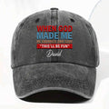 Personalized Washed Denim Cap Custom Name Faith Gift for Him Washed Denim Cap GradoCreations