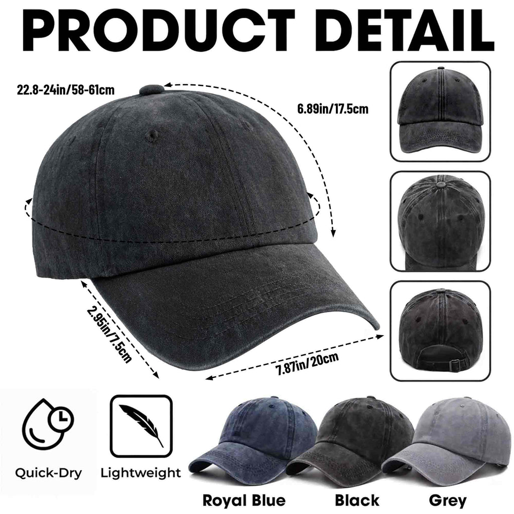 Personalized Washed Denim Cap Custom Name Faith Gift for Him Washed Denim Cap GradoCreations