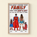 Personalized Superhero Family Canvas Print Unique Home Decor Gift