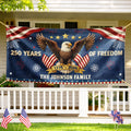 Personalized Patriotic Eagle Banner 250 Years of Freedom Gift