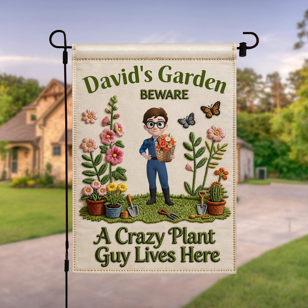 Personalized Garden Flag Custom Text for Plant Lovers