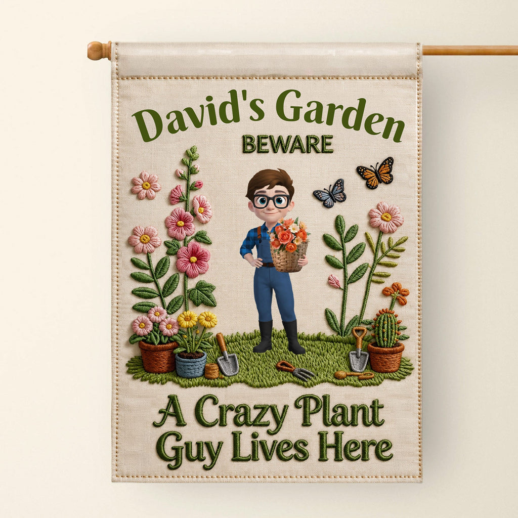 Personalized Garden Flag Custom Text for Plant Lovers