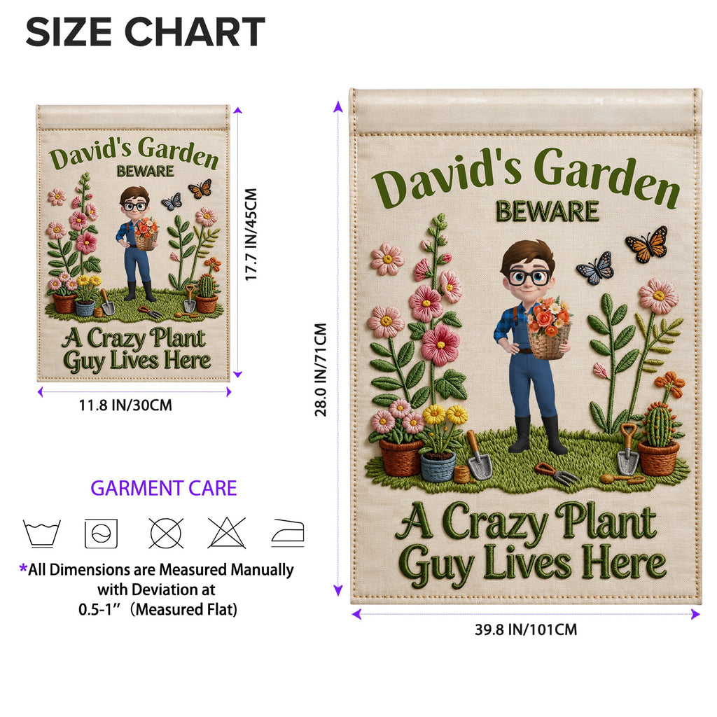 Personalized Garden Flag Custom Text for Plant Lovers