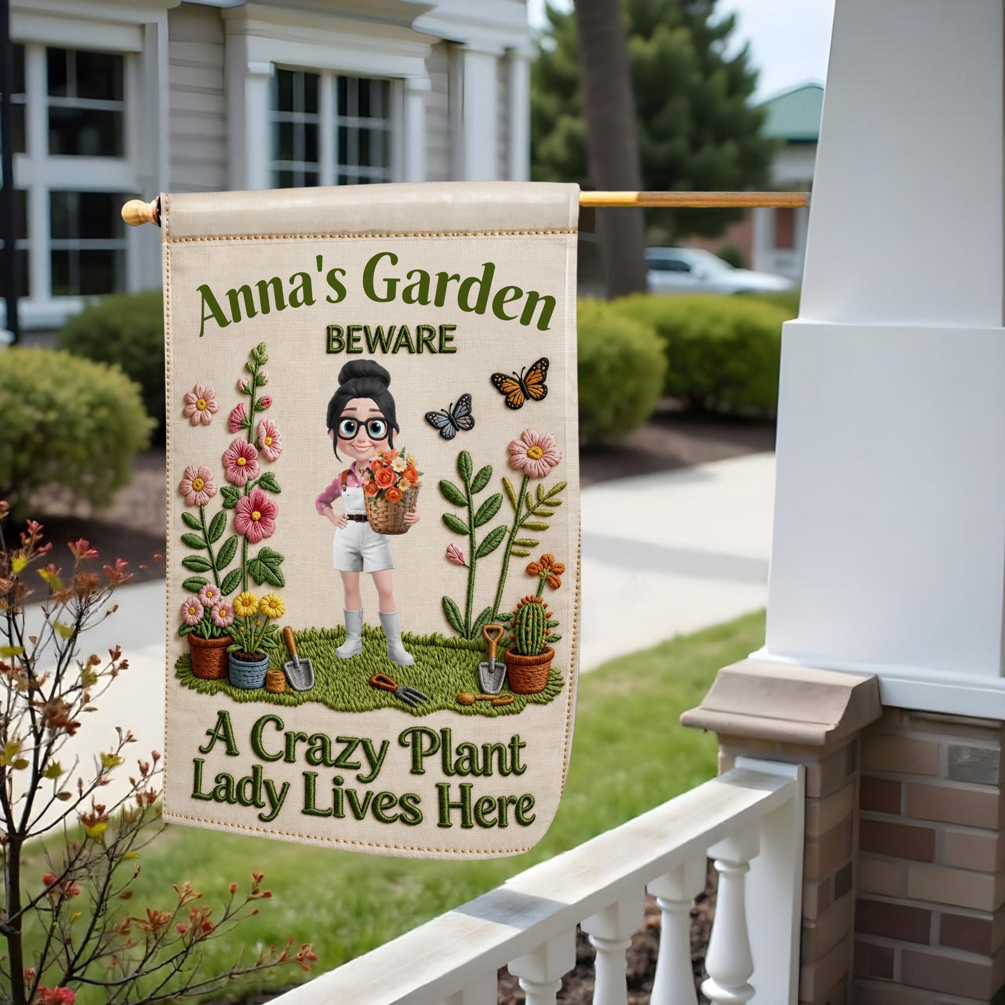 Personalized Garden Flag Custom Text for Plant Lovers