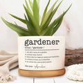 Personalized Ceramic Plant Pot Custom Name Gift for Gardener Ceramic Plant Pot GradoCreations
