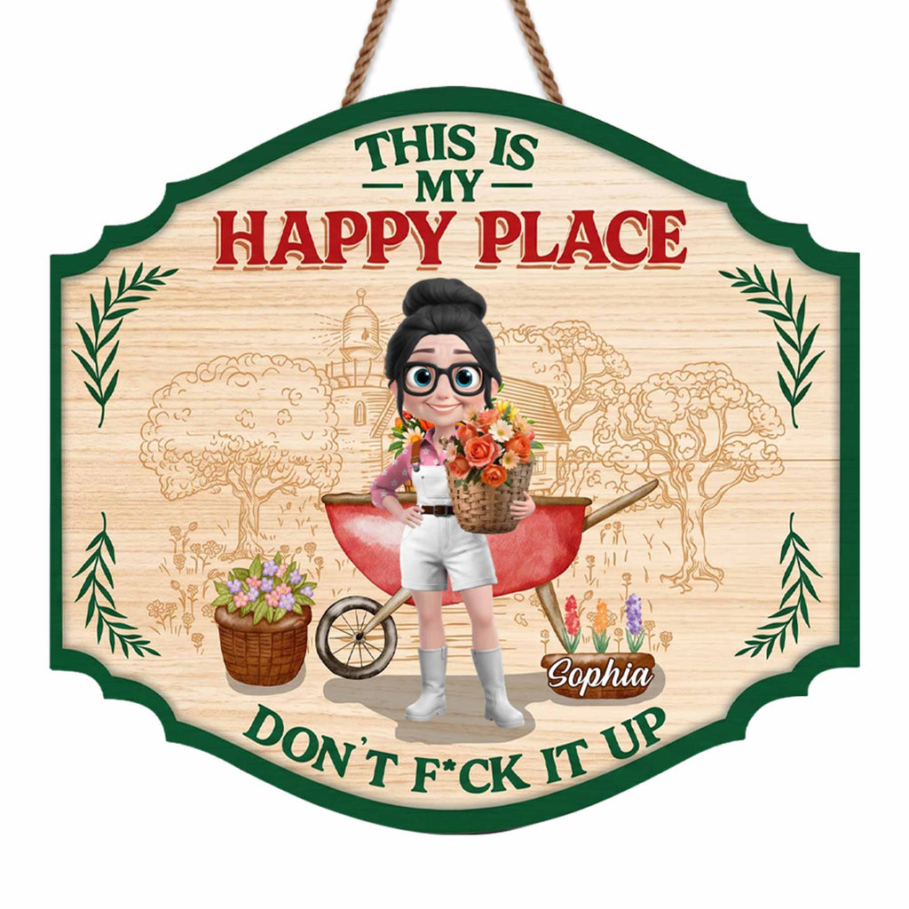Personalized Custom Shaped Wood Sign for Gardening Lovers - Eco-Friendly Gift Wood Sign GradoCreations