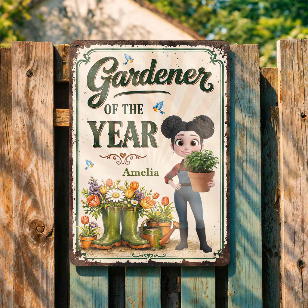 Personalized Metal Sign for Gardening Lovers - Custom Gift for Mom Metal Sign GradoCreations