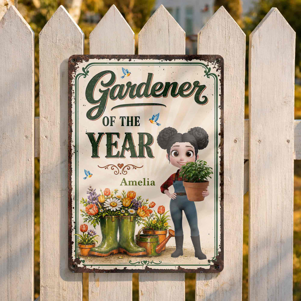 Personalized Metal Sign for Gardening Lovers - Custom Gift for Mom Metal Sign GradoCreations