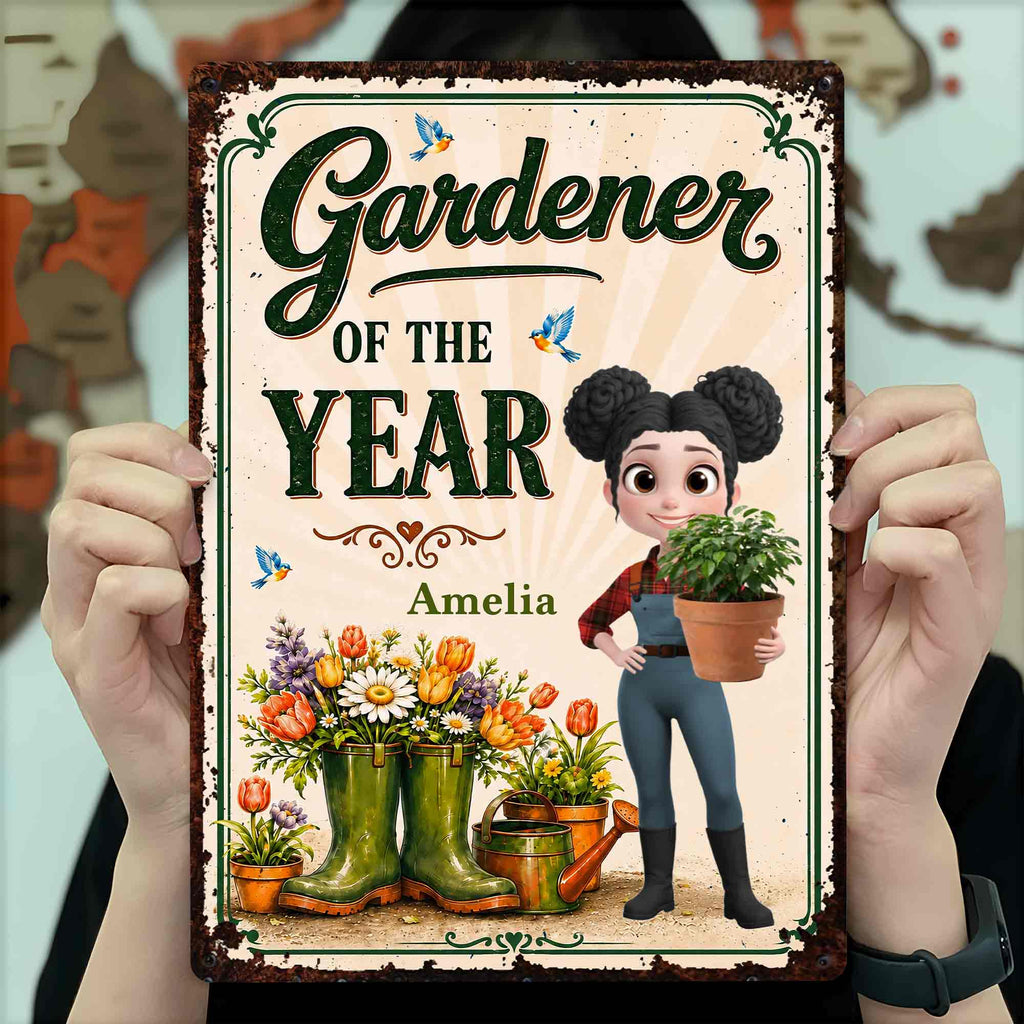 Personalized Metal Sign for Gardening Lovers - Custom Gift for Mom Metal Sign GradoCreations