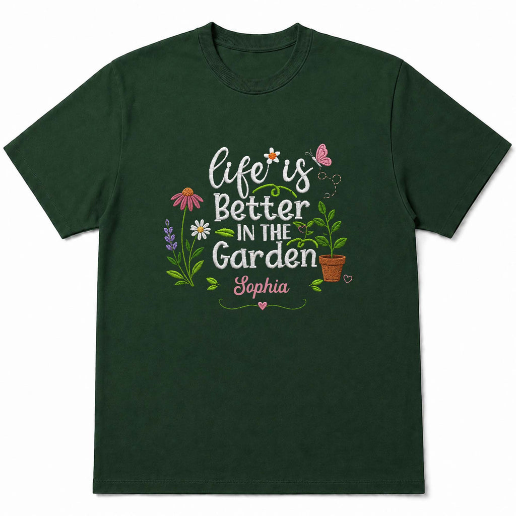 Personalized Unisex T-Shirt & Hoodie Life in the Garden Gift for Mom Shirt GradoCreations
