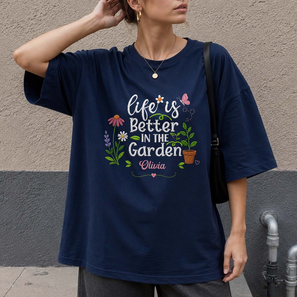Personalized Unisex T-Shirt & Hoodie Life in the Garden Gift for Mom Shirt GradoCreations