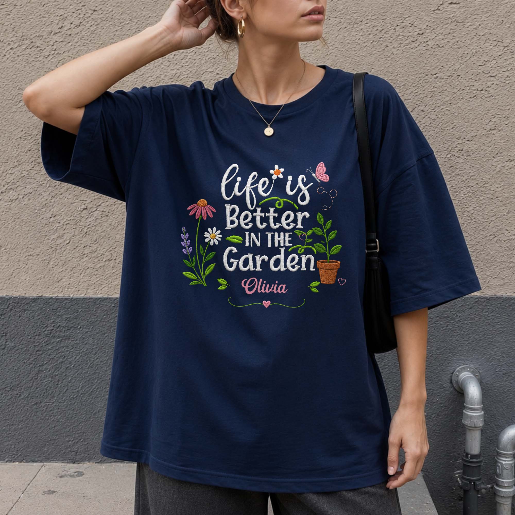 Personalized Unisex T-Shirt & Hoodie Life in the Garden Gift for Mom Shirt GradoCreations