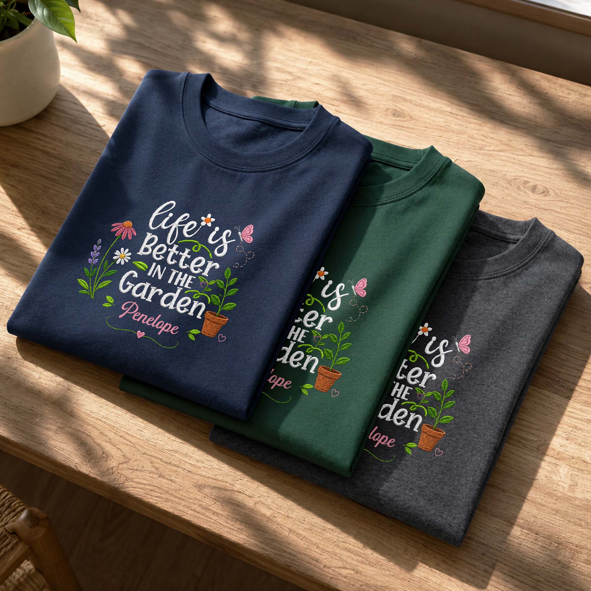 Personalized Unisex T-Shirt & Hoodie Life in the Garden Gift for Mom Shirt GradoCreations