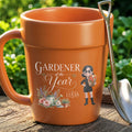Personalized Flower Pot Ceramic Mug Custom Gardener Gift
