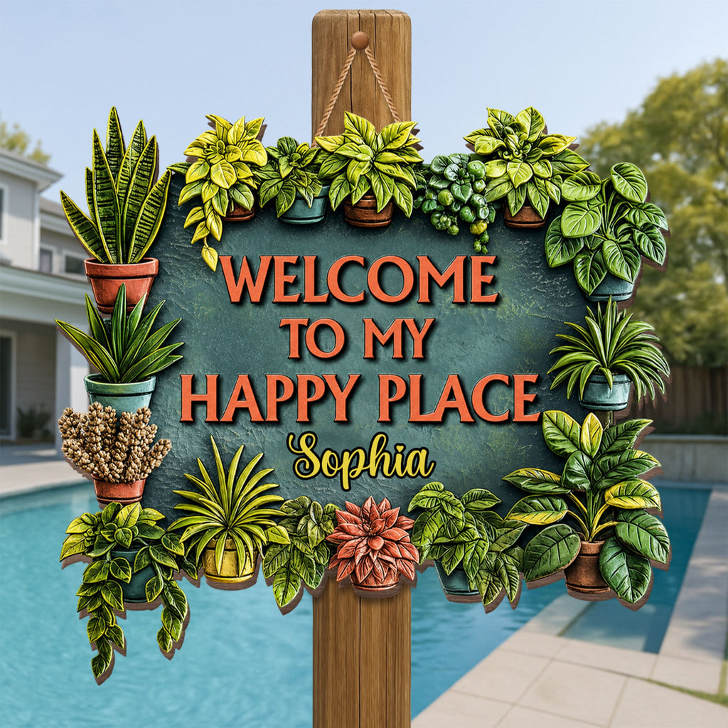 Personalized Custom Wood Sign for Gardening Lovers Gift