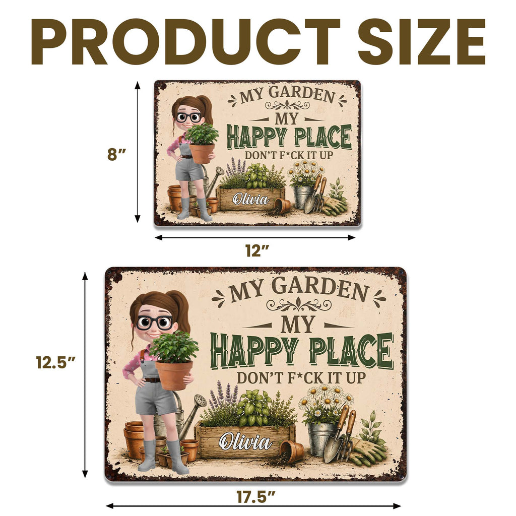 Personalized Metal Garden Sign Custom Name Gift for Mom Metal Sign GradoCreations