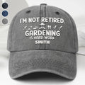 Personalized Washed Denim Cap Gardening Gift for Dad