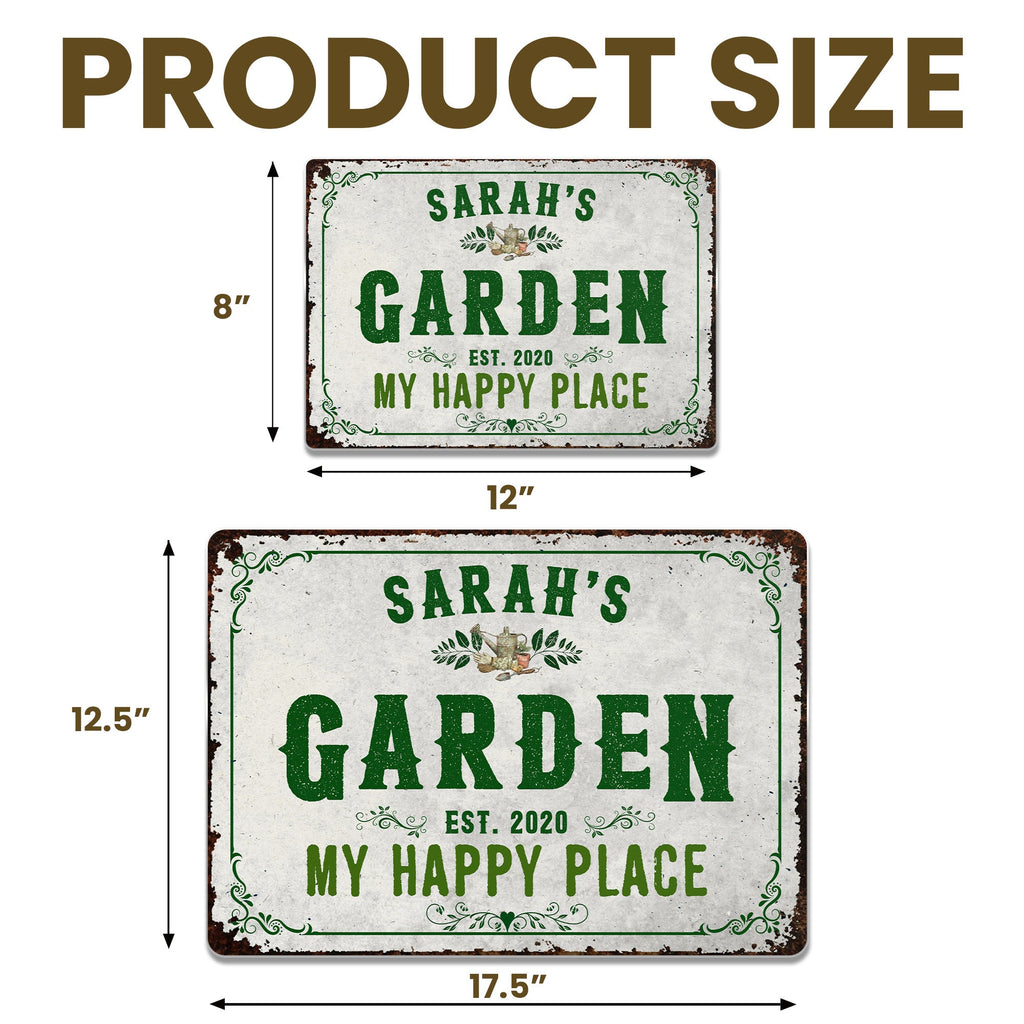 Personalized Metal Sign Garden Decor Custom Name Gift for Mom Metal Sign GradoCreations