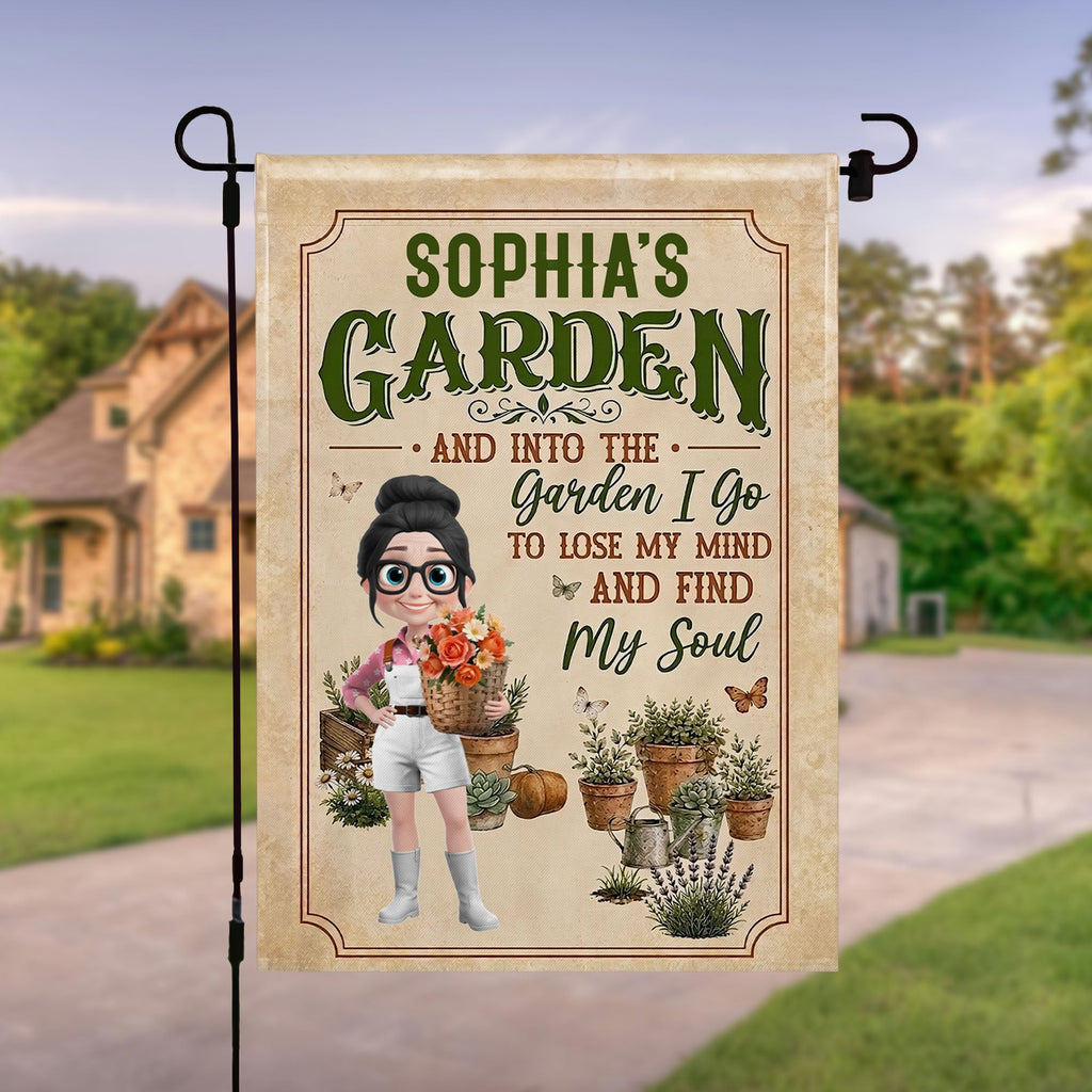 Personalized Double-Sided Garden Flag Custom Name Gift for Mom