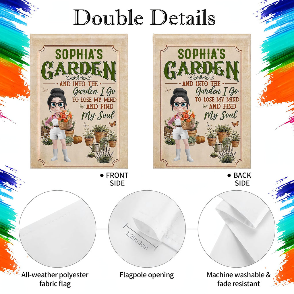 Personalized Double-Sided Garden Flag Custom Name Gift for Mom