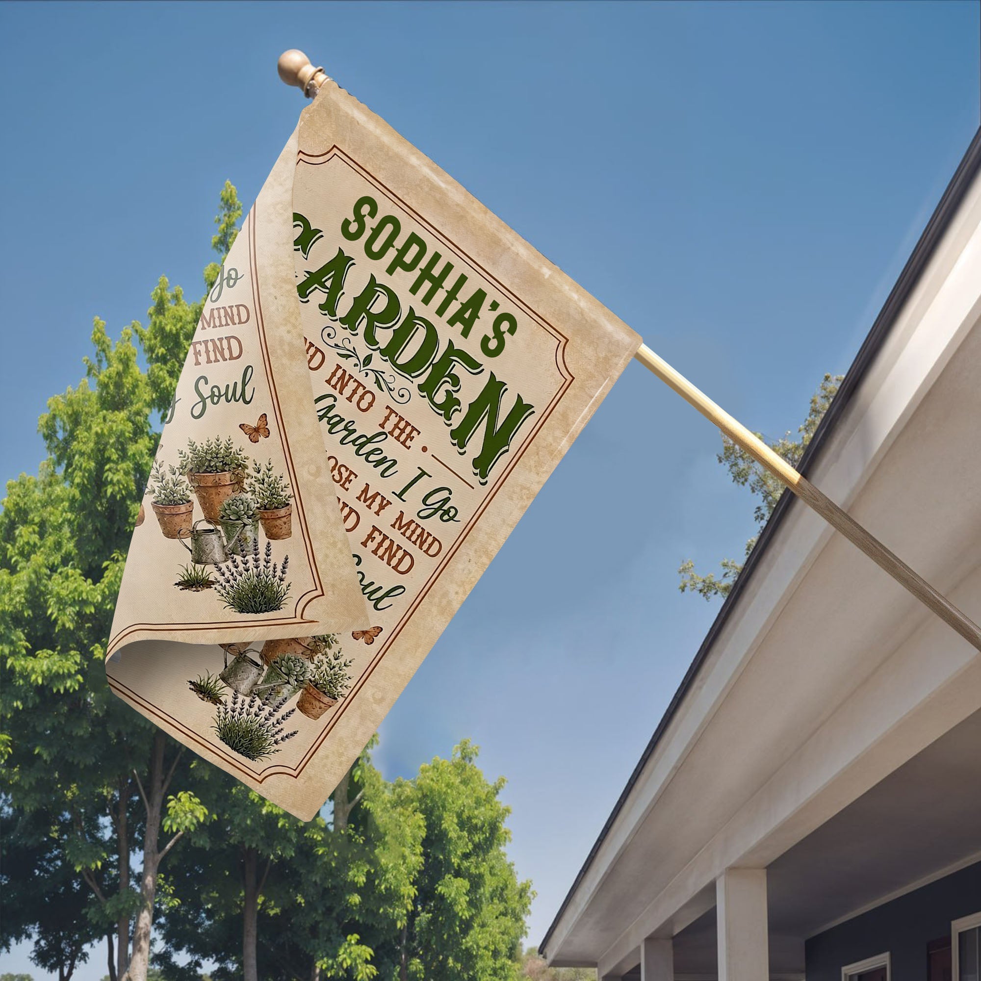 Personalized Double-Sided Garden Flag Custom Name Gift for Mom