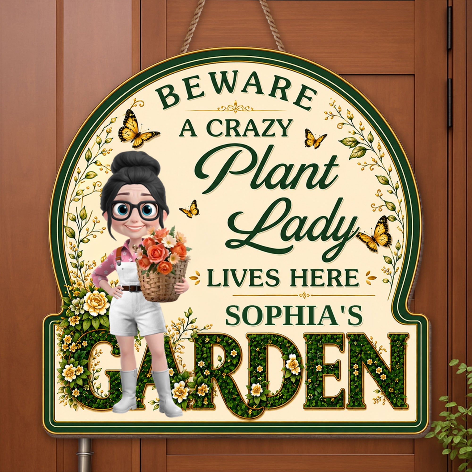 Personalized Custom Shaped Wood Sign for Garden Lovers - Unique Gift