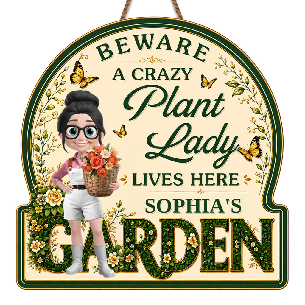 Personalized Custom Shaped Wood Sign for Garden Lovers - Unique Gift