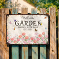 Personalized Floral Metal Sign with Butterflies Gift for Mom Metal Sign GradoCreations