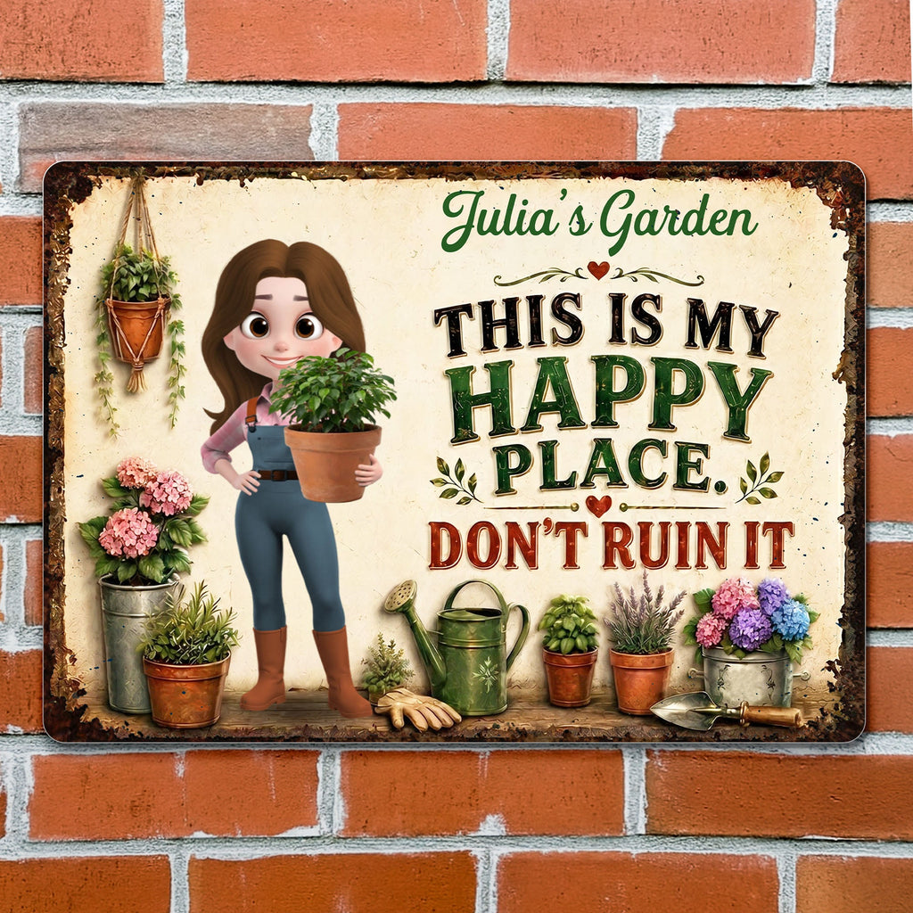Personalized Metal Garden Sign Custom Name Gift for Mom Metal Sign GradoCreations
