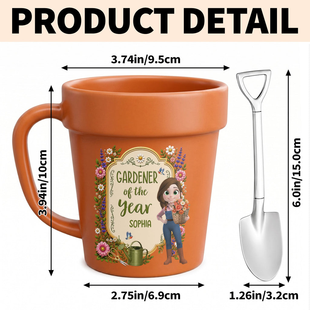 Personalized Flower Pot Mug Custom Gift for Gardeners