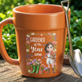 Personalized Plant Pot Ceramic Mug Custom Art Gift for Gardeners